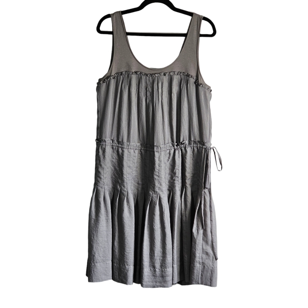 BCBGMaxAzria Light Gray Ruffle Mini Dress - Picture 6 of 12